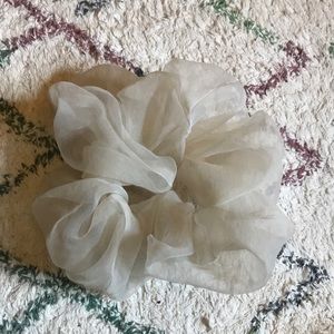 White Organza XL Scrunchie